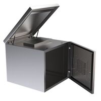 CERTECH 9RU 400mm Deep Stainless Steel Outdoor Wall Mount Cabinet, IP45 Rated