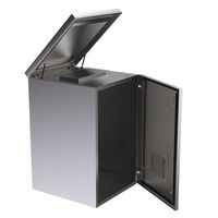 CERTECH 18RU 600mm Deep Stainless Steel Outdoor Wall Mount Cabinet, IP45 Rated