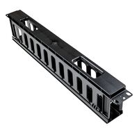 CERTECH 1RU Plastic Cable Management Bar w/ Cover. 87mm Deep