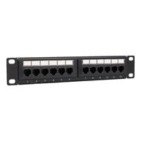10" 12 Port Cat5e Patch Panel for Mini Cabinets