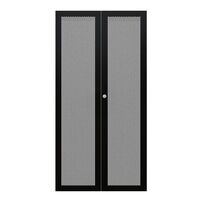 CERTECH Perforated Steel Barn Doors for 27RU 600mm Wide Premier Series Racks, w/ Small Round Lock