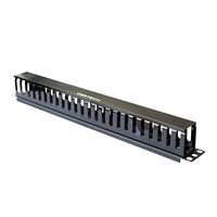 CERTECH 1RU Plastic Cable Management Bar w/ Cover. 50mm Deep