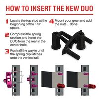 Rackstuds 50pc Pack, Duo 1RU Mounting Solution