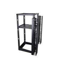 42RU 4 Post Depth Adjustable Open Frame. Inc. 2 x Vertical Cable Management Ducts & 1 x Shelf