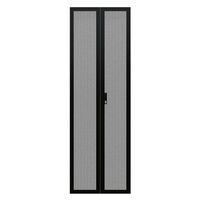 CERTECH Perforated Steel Barn Doors for 37RU 600mm Wide Premier Series Racks, w/ Push Button Lock