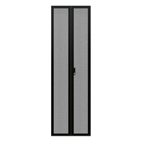 CERTECH Perforated Steel Barn Doors for 42RU 600mm Wide Premier Series Racks, w/ Push Button Lock