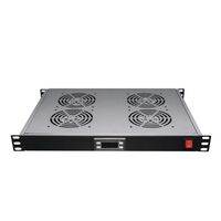 CERTECH 1RU Fan Unit with Digital Thermostat, 4 Fans