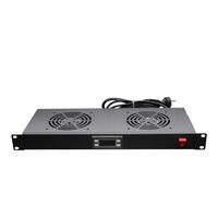 CERTECH 1RU Fan Unit with Digital Thermostat, 2 Fans