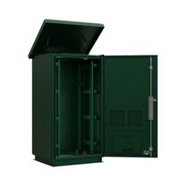 CERTECH 24RU 600mm Deep Outdoor Freestanding Cabinet. IP45 Rated, Forest Green **Made to Order**