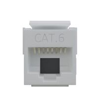 Cat6 RJ-45 UTP Keystone Jack. White, 90 degrees