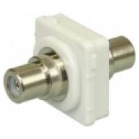 RCA-RCA Connector for Australian Style Wall Plates, White