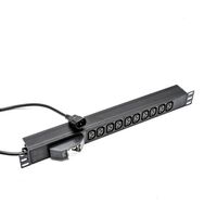 CERTECH Horizontal 1RU PDU, 10 x 10 Amp IEC C13 Outlets w/ 10 Amp Plug