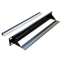 CERTECH 24 Port 19" Cat6 UTP Modular Patch Panel, Complete with 24 x Cat6 Black Keystone Jacks