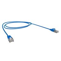 CERTECH Cat6A 34AWG S/FTP 10G RJ45 Patch Lead, Blue LSZH Jacket, 1.25m