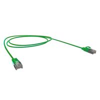 CERTECH Cat6A 34AWG S/FTP 10G RJ45 Patch Lead, Green LSZH Jacket, 1.25m