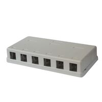 Six Port Unequipped Surface Mount Box