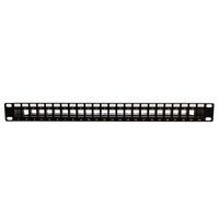 CERTECH 1RU 19" 24 Port Patch Panel Suitable for STP & UTP Applications, with Rear Support Bar