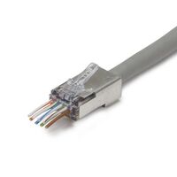 Platinum Tools ezEX44 Shielded CAT6 Connector w/ Internal Ground, 50pc Jar