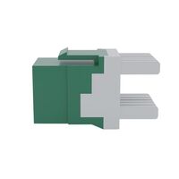 Cat6 RJ-45 UTP Keystone Jack. Green, 180 degrees, 12pc Pack