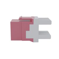 Cat6 RJ-45 UTP Keystone Jack. Pink, 180 degrees, 12pc Pack