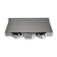 1RU Sliding Fibre Enclosure. Inc: 2 x 24F Splice Trays, Cable Ties, Hook & Loop, Routing Rings, Cable Glands & 48 x Splice Protectors