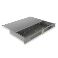 1RU Fixed Fibre Enclosure. Inc: 2 x 24F Splice Trays, Cable Ties, Hook & Loop, Routing Rings, Cable Glands & 48 x Splice Protectors