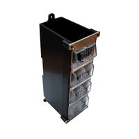 8 Port Unloaded Keystone DIN Rail Enclosure, Shielded