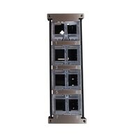 8 Port Unloaded Keystone DIN Rail Enclosure, Shielded