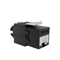 Cat6A RJ-45 UTP Tool-less Keystone Jack, w/ Dust-Prevention Shutter, 6pc Pack