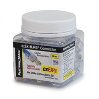 Platinum Tools ezEX48 RJ45 CAT6A Connector, 100pc Jar