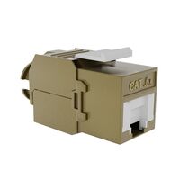 Cat6A RJ-45 Shielded Slimline Tool-less Keystone Jack, w/ Dust-Prevention Shutter. 24pc Pack