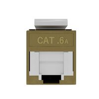 Cat6A RJ-45 Shielded Slimline Tool-less Keystone Jack, w/ Dust-Prevention Shutter. 24pc Pack