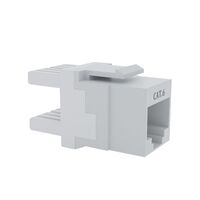 Cat6 RJ-45 UTP Keystone Jack. White, 180 degrees, 24pc Pack