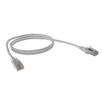 CERTECH Cat6A 26AWG S/FTP 10G RJ45 Patch Lead, Grey LSZH Jacket, 0.25m