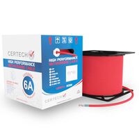 CERTECH 305M Cat6A 10G F/UTP Solid Cable, Red LSZH Jacket