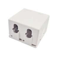 Dual Port Surface Mount Box for Keystone Jacks