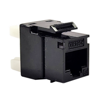 CERTECH Cat6A UTP Keystone Jack, Punch Down / Rapid Tool Termination, Rear Entry - 24pc Pack. Colour: Black