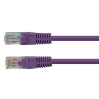 CERTECH Cat6 24AWG U/UTP RJ45 Patch Lead, 1m, Purple PVC Jacket
