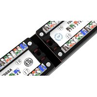 CERTECH 24 Port 19" Cat6 UTP Patch Panel, 110 Termination