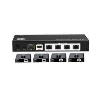 1 x 4 HDMI PoE Extender Splitter over Cat6. 1080p to 60 Metres, 4K@60Hz to 30 Metres
