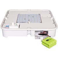 Chamaeleon III ceiling mount LED light, integrated microwave motion & PE sensors