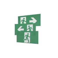 Mirador Premium Maintained LED Exit Sign, One Box Solution with SlideíníConnect quick fit bracket, LiFePO4 battery