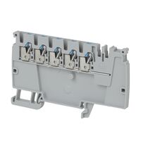 Allen-Bradley 1492-P Push-in Power Distribution Terminal 2.5mm 5 Blue Conductor Entries End Grey