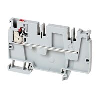 Allen-Bradley 1492-P Push-in Power Distribution Terminal 4mm 1 GND 1 Red Conductor Entries End Grey