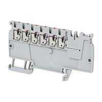Allen-Bradley 1492-P Push-in Power Distribution Terminal 1.5mm 6 RD CON Entries DIST End Grey