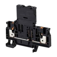 Allen-Bradley 1492-P Push-in Fuse Terminal 4mm 1 Level 2 Conductor Entries no LED Indicator Black