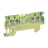 Allen-Bradley 1492-P Push-in Earth Terminal 1.5mm 1 Level 4 Conductor Entries Green Yellow