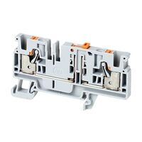 Allen-Bradley 1492-P Push-in Disconnect Terminal 4mm 1 Level 2 Conductor Entries Knife Lever Grey