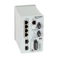 Allen-Bradley Stratix 5700 Managed Switch 6 Ports, 4 x 100MB Copper, 2 x 100MB Fiber SFP Slots,Full