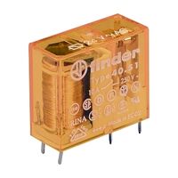 Finder 40 Series Miniature Printed Circuit Board Relay 10A 1 Changeover 24V AC Coil